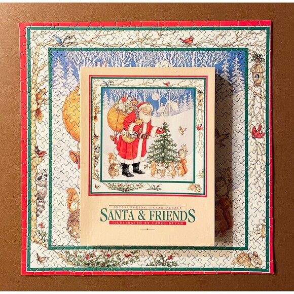 Santa & Friends Current Inc Vintage 500 Piece Christmas Holiday Puzzle-Complete - Picture 2 of 7